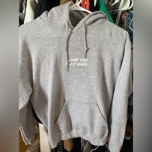Grey Lonely Ghost Hoodie ILYSIB